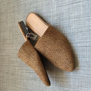 Faux Suede Mule Flats